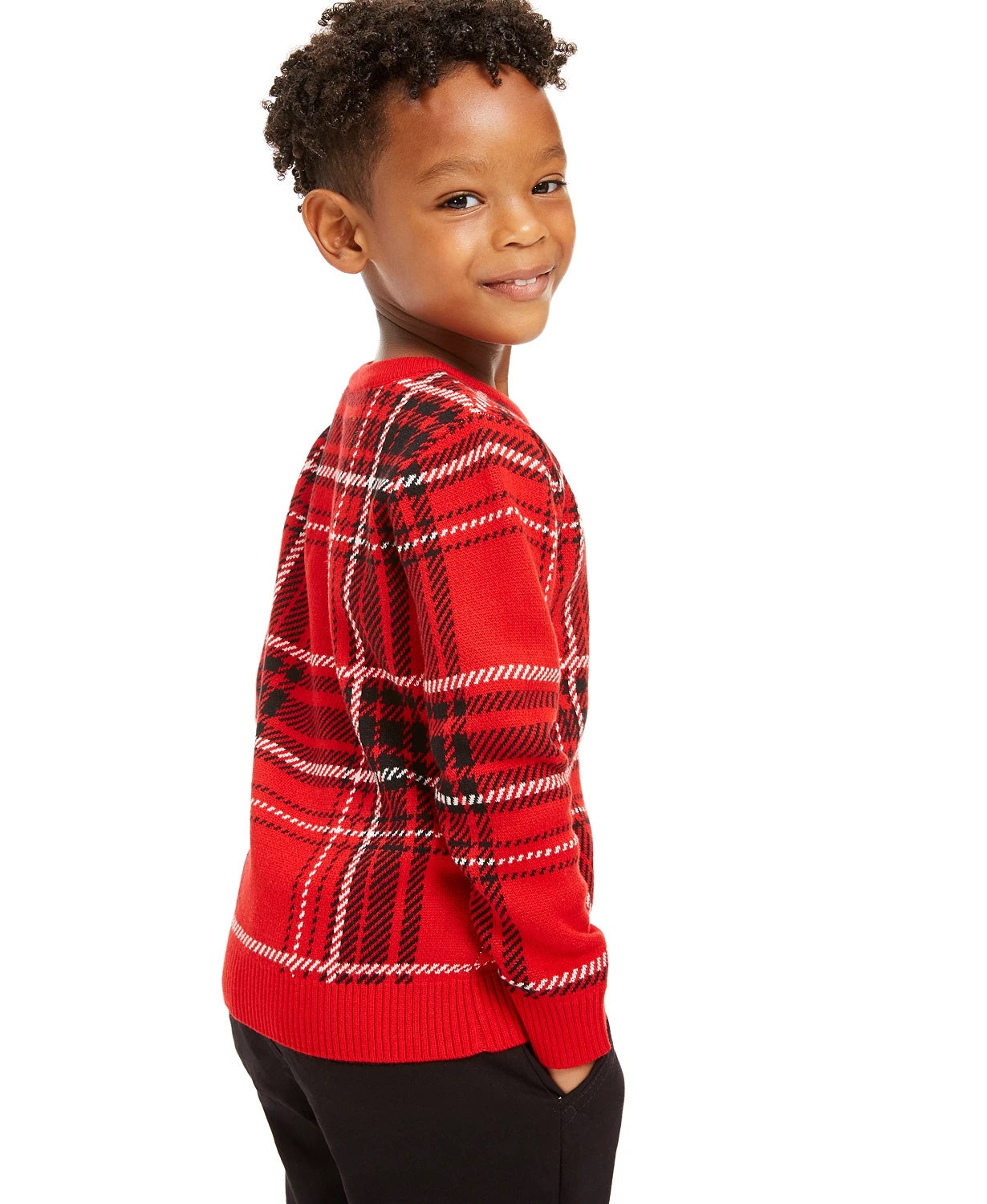 Charter Club Little Boys Plaid Family Sweater Red Size 7