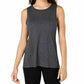 Ideology Women's Tie-Back Tank Top Dark Gray Size Small