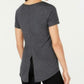 Ideology Women's Tie-Back T-Shirt Gray Size X-Small