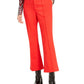 Bar III Women's Cropped Kick Flare Pants Red Size 2