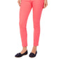 Charter Club Women's Chelsea Twill Tummy-Control Cropped Pants Red Size 18