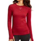 Ideology Women's Seamless Perforated Long Sleeve Top Red Size Small
