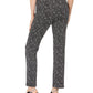 JM Women's Collection Printed Straight-Leg Pants Black Size Extra Small