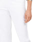 JM Collection Women's Embellished Hem Capri Pants  White Size Medium