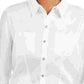 Charter Club Women's Woven Solid Tencel Shirt White Size X-Large