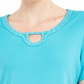 Karen Scott Women's Studded Keyhole Top Black Size Medium