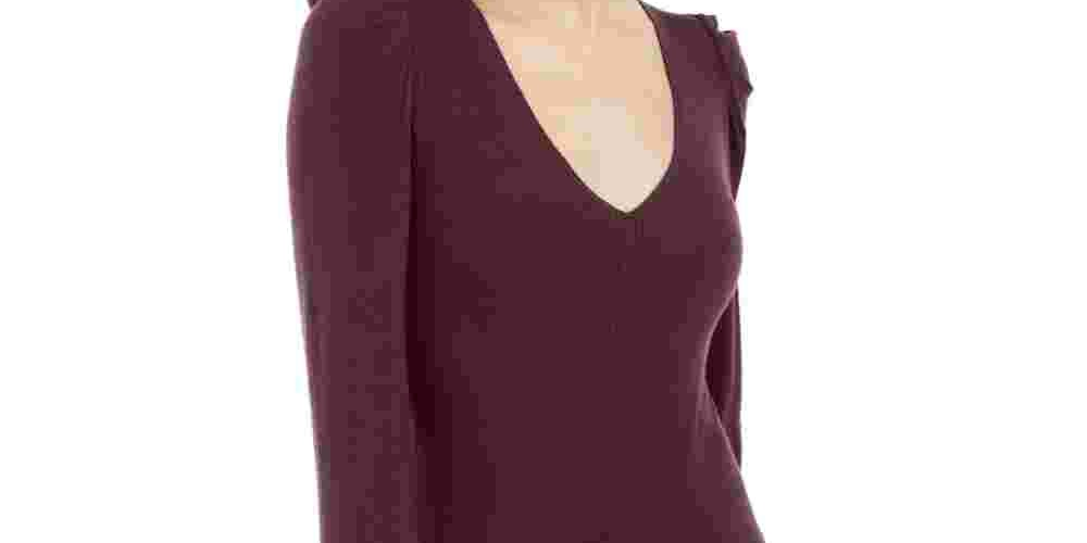 INC International Concepts Women's Puff-Sleeve Sweater Tunic Red Size Extra Small