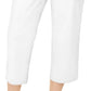Charter Club Women's Cropped Twill Pants White Size 12