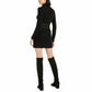 Bar III Women's Belted Sweater Dress Black Size X-Large