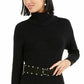 Bar III Women's Belted Sweater Dress Black Size X-Large