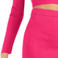 Bar III Women's Bodycon Cropped Crew-Neck Sweater Red Size Large