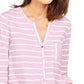 Style & Co Women's Printed Tie Front Top Pink Size XX-Large