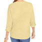 Style & Co Women's Eyelet-Pocket Tie-Front Top Yellow Size Small