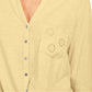 Style & Co Women's Eyelet-Pocket Tie-Front Top Yellow Size Small