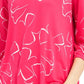 Alfani Women's Printed Tie Sleeve Top  Pink Size Large