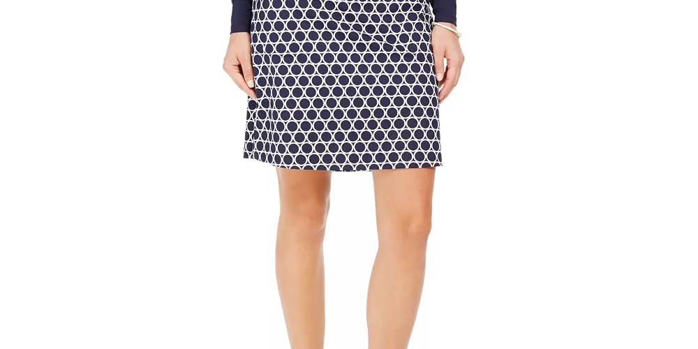 Charter Club Women's Printed Skort Blue Size Extra Large