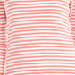 Charter Club Women's 3/4 Sleeve Striped Top Red Size Small