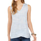Style & Co Women's V-Neck High-Low Tank Top Dark Blue Size X-Small