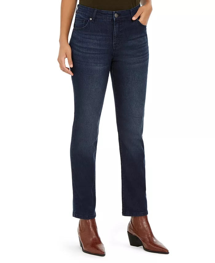 Style & Co Women's Modern Straight Mid Rise Jeans Blue Size 4