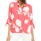 Alfani Women's Roll Front Blouse Pink Size Small