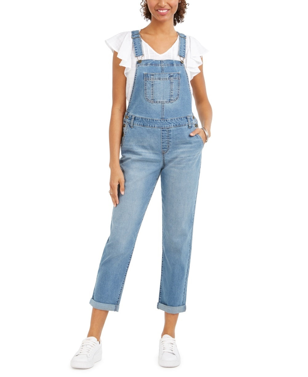Style & Co Women's Denim Overalls Blue Size Medium