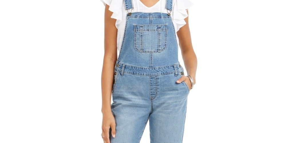 Style & Co Women's Denim Overalls Blue Size Medium