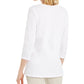 JM Collection Women's Sequined Scoop-Neck Top  Beigekhaki Size X-Large
