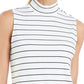 Charter Club Women's Sleeveless Mock Neck Top White Size X-Large