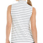 Charter Club Women's Sleeveless Mock-Neck Top White Size Large
