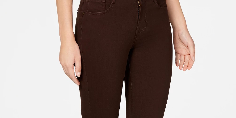 Style & Co Women's Tummy Control Skinny Jeans Red Size 4 Petite
