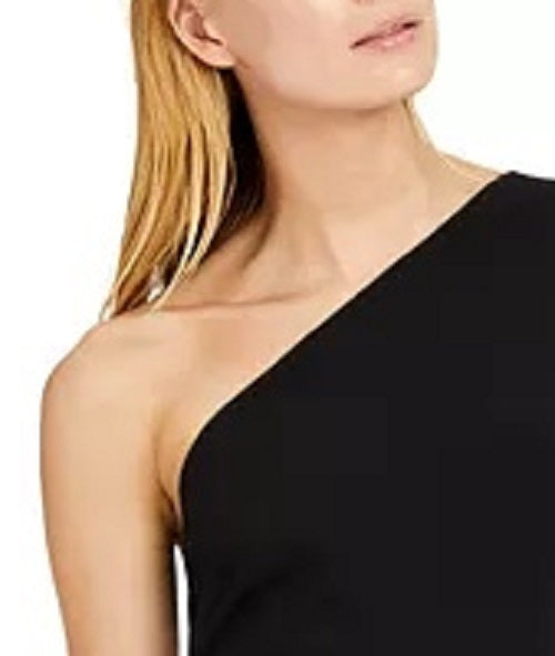 INC International Concepts Women's One-Shoulder Belted Maxi Dress Black Size Petite Small