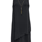 JM Collection Women's Necklace Embellished Sheath Dress Black Size Small