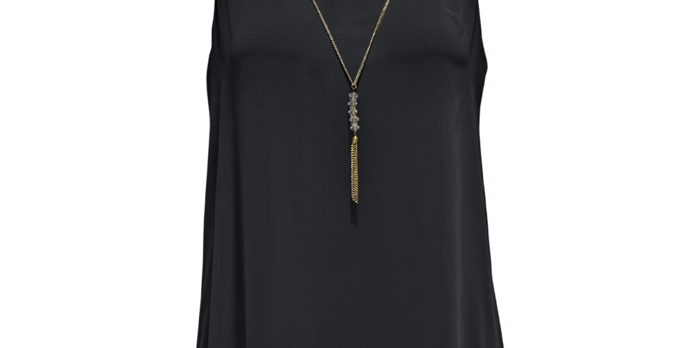JM Collection Women's Necklace Embellished Sheath Dress Black Size Small