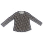 Style & Co Women's Printed Henley Shirt Black Size X-Small