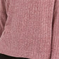BCX Junior's High Low Cowl Neck Sweater Pink Size Small