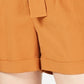 Bar III  Women's Crepe Belted Shorts Dark Brown Size 10