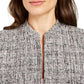 Anne Klein Women's Ann Klein Tweed Mandarin-Collar Jacket Black Size 8