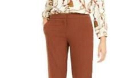 Bar III Women's Straight Leg Pants Brown Size 12
