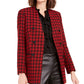 Bar III Women's Houndstooth Suit Separate Double-Breasted Suit Jacket Black Size 14