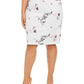 Kasper Women's Plus Size Embroidered Floral Skirt Pink Size Small