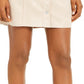 Bar III Women's Faux Suede Button Front Mini Skirt Beigekhaki Size 8