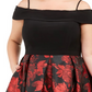Morgan & Company Women's Trendy Plus Off The Shoulder Dress Black Size 16W