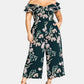 City Chic Women's Plus Fresh Field Jumpsuit Green Size 24W