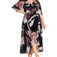 City Chic Women's Trendy Plus Sahara Printed Wrap Maxi Dress Brown Size 24W