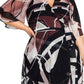 City Chic Women's Trendy Plus Sahara Printed Wrap Maxi Dress Brown Size 24W