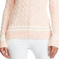 Lauren Ralph Lauren Women's Meren Cotton Cable Knit Sweater White Size Large