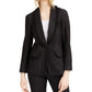 Nanette Lepore Women's Go Getter Ruffled Denim Blazer Black Size X-Small