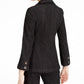 Nanette Lepore Women's Go Getter Ruffled Denim Blazer Black Size X-Small