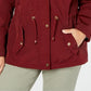 Charter Club Women's Water Resistant Utility Jacket Wine Size 3X