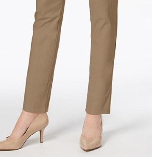 Charter Club Women's Petite Slim-Leg Pants Honey Size 14X4